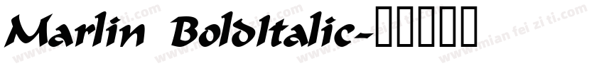 Marlin BoldItalic字体转换